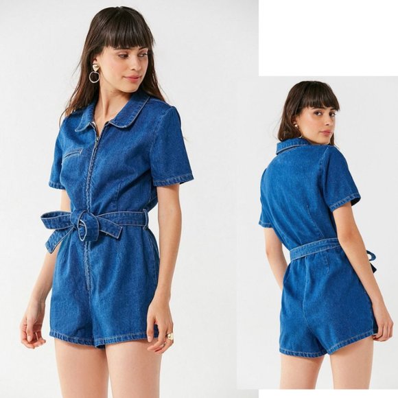 Urban Outfitters Pants - Urban Outfitters Hello Sunshine Denim Romper